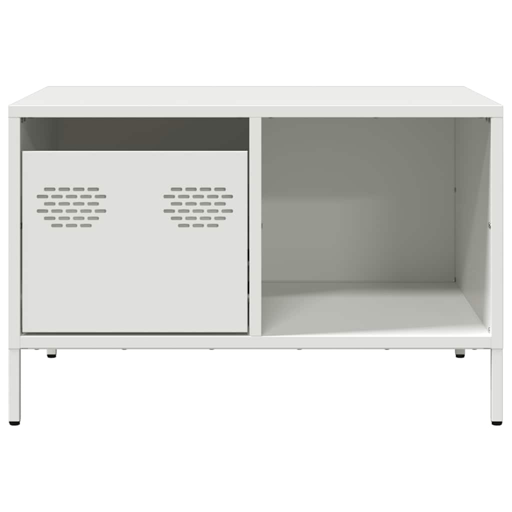 Salontafel 68,5x50x43,5 cm koudgewalst staal wit is nu te koop bij PeponiXL, paradijselijk wonen!