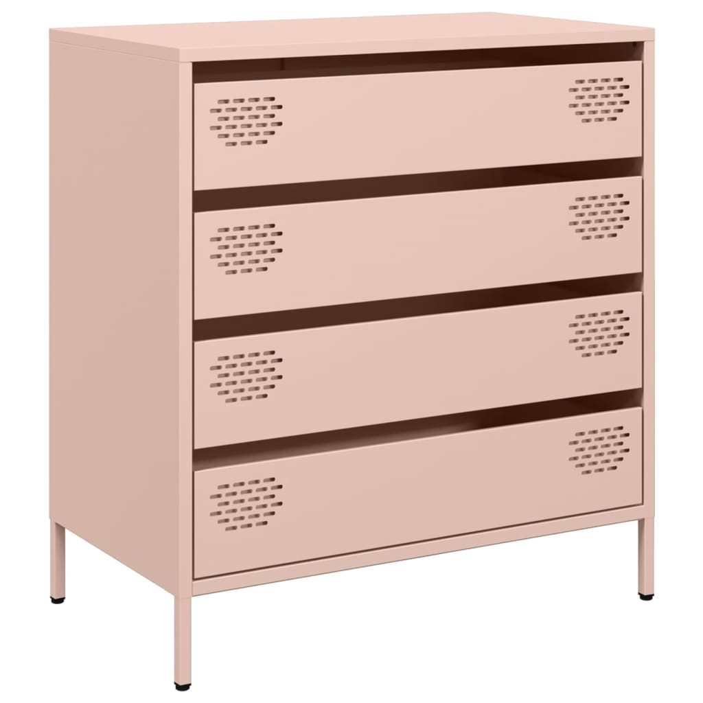 Dressoir 68x39x73,5 cm koudgewalst staal roze is nu te koop bij PeponiXL, paradijselijk wonen!