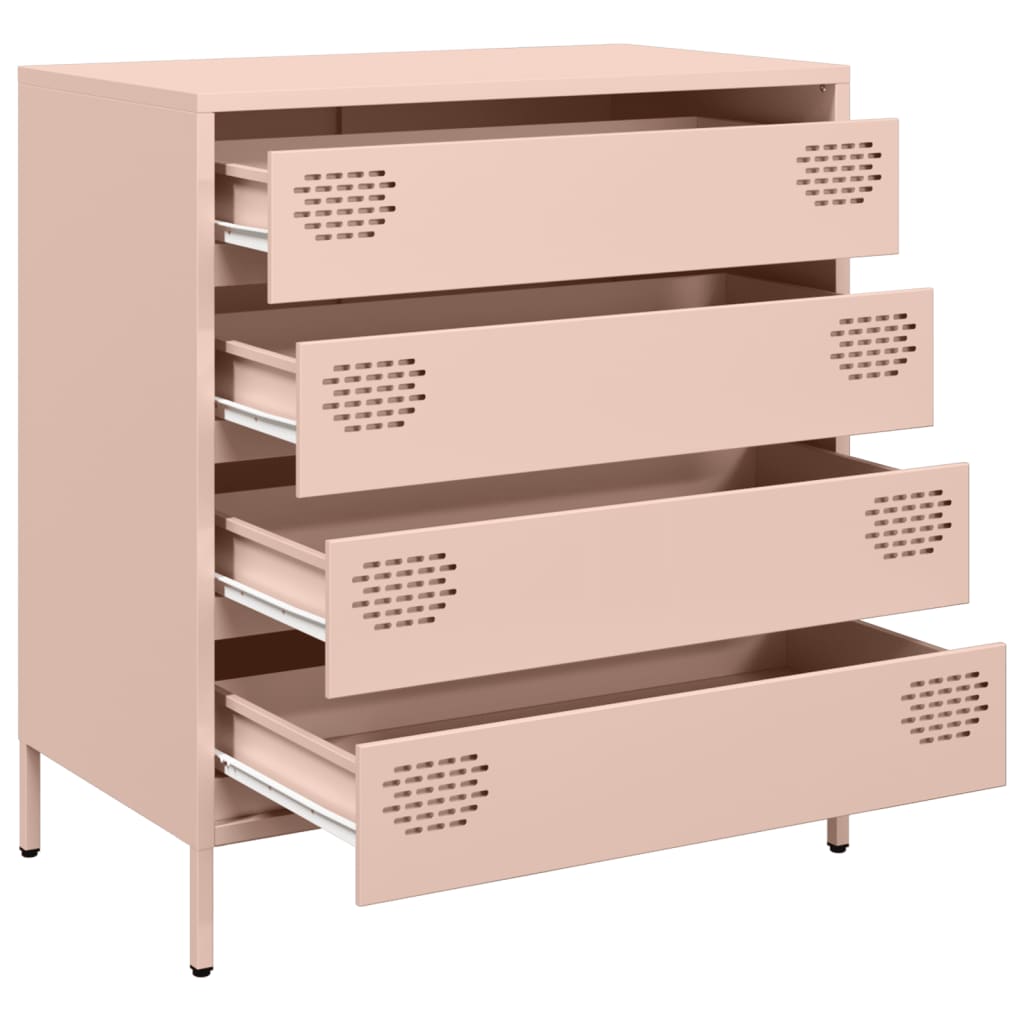 Dressoir 68x39x73,5 cm koudgewalst staal roze is nu te koop bij PeponiXL, paradijselijk wonen!