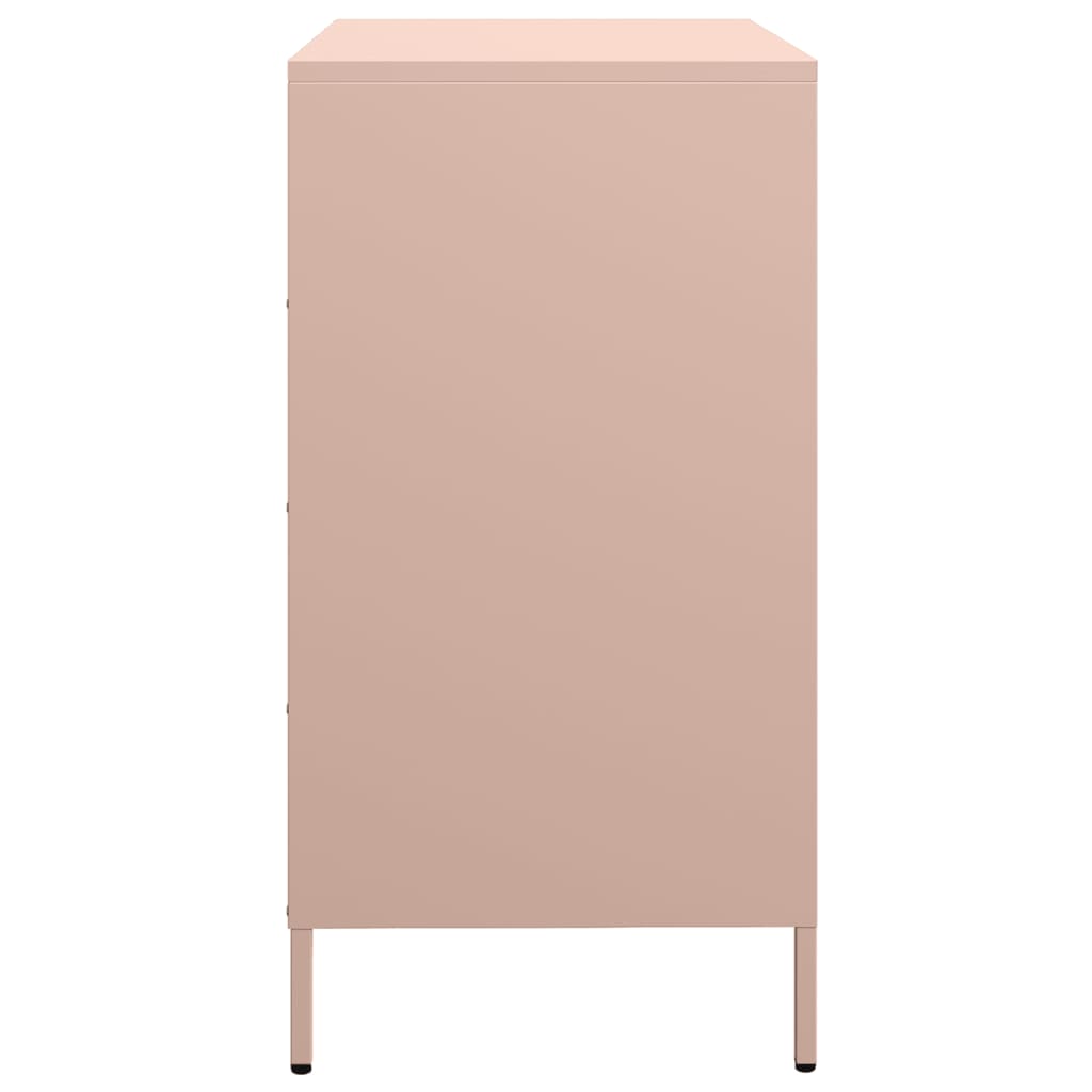 Dressoir 68x39x73,5 cm koudgewalst staal roze is nu te koop bij PeponiXL, paradijselijk wonen!