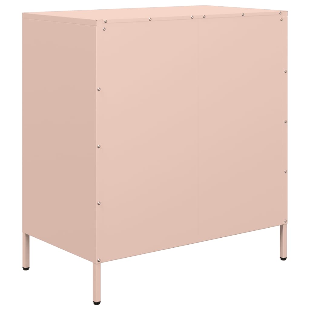 Dressoir 68x39x73,5 cm koudgewalst staal roze is nu te koop bij PeponiXL, paradijselijk wonen!