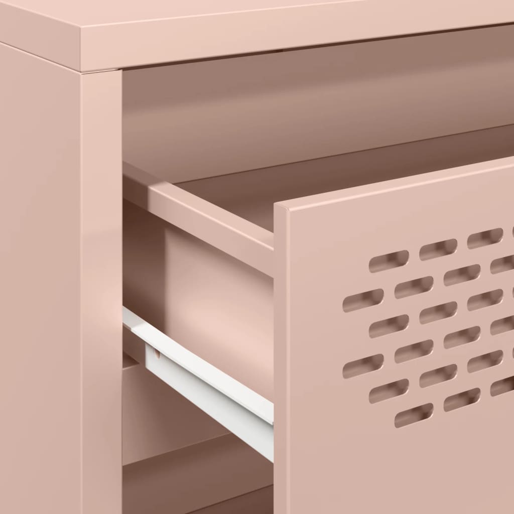 Dressoir 68x39x73,5 cm koudgewalst staal roze is nu te koop bij PeponiXL, paradijselijk wonen!