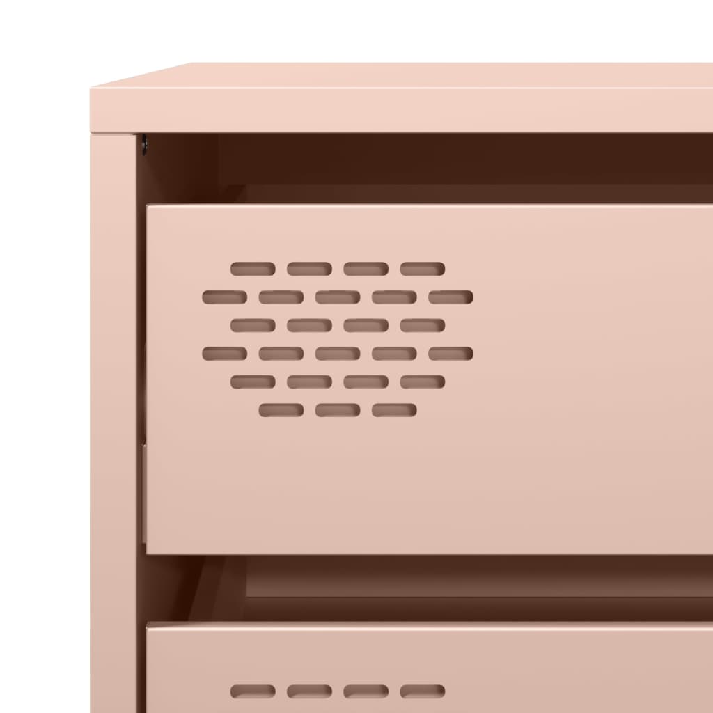 Dressoir 68x39x73,5 cm koudgewalst staal roze is nu te koop bij PeponiXL, paradijselijk wonen!