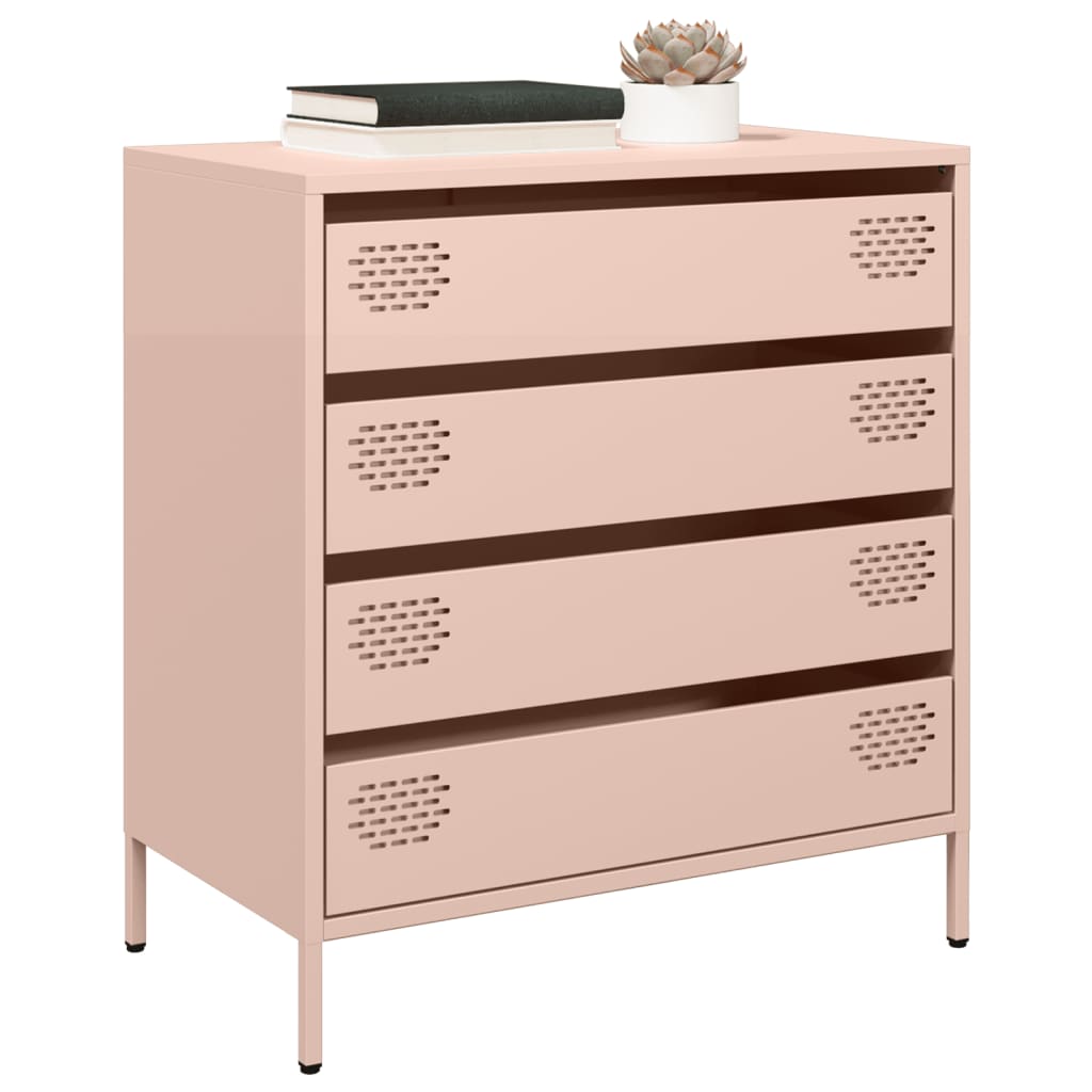 Dressoir 68x39x73,5 cm koudgewalst staal roze is nu te koop bij PeponiXL, paradijselijk wonen!