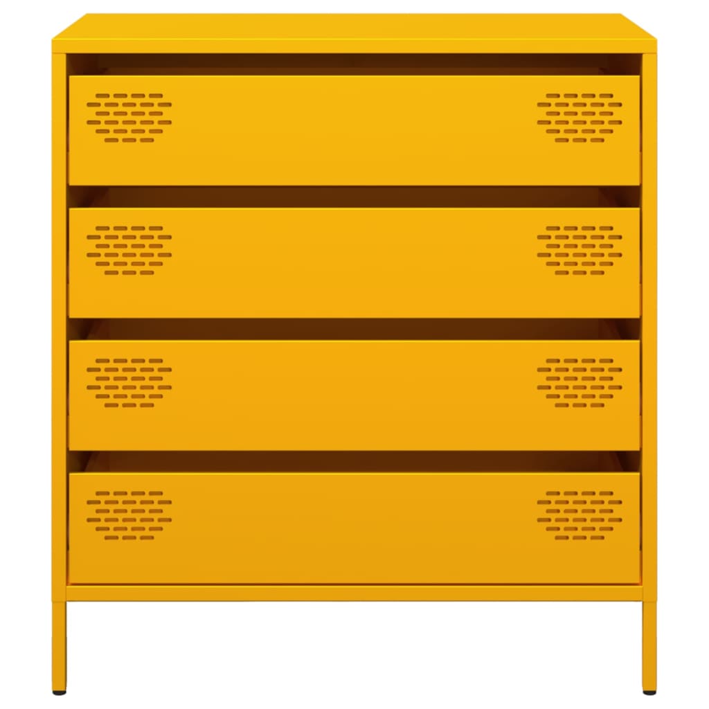 Dressoir 68x39x73,5 cm koudgewalst staal mosterdgeel is nu te koop bij PeponiXL, paradijselijk wonen!