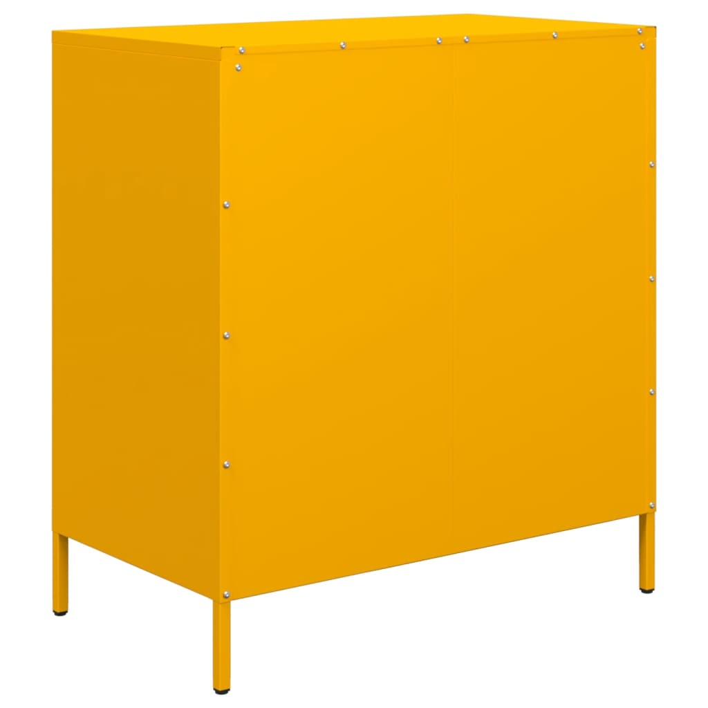 Dressoir 68x39x73,5 cm koudgewalst staal mosterdgeel is nu te koop bij PeponiXL, paradijselijk wonen!