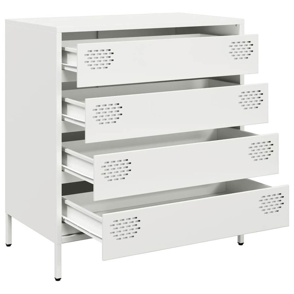 Dressoir 68x39x73,5 cm koudgewalst staal wit is nu te koop bij PeponiXL, paradijselijk wonen!