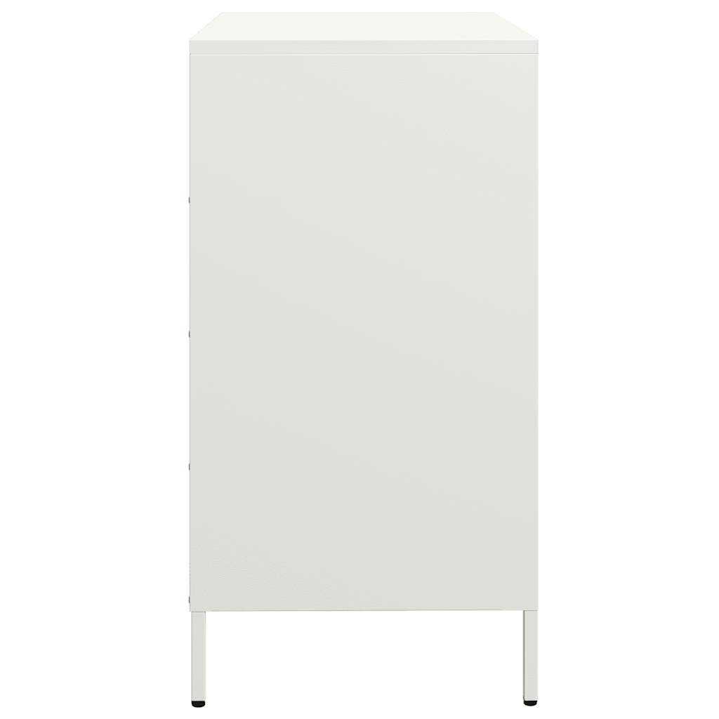 Dressoir 68x39x73,5 cm koudgewalst staal wit is nu te koop bij PeponiXL, paradijselijk wonen!