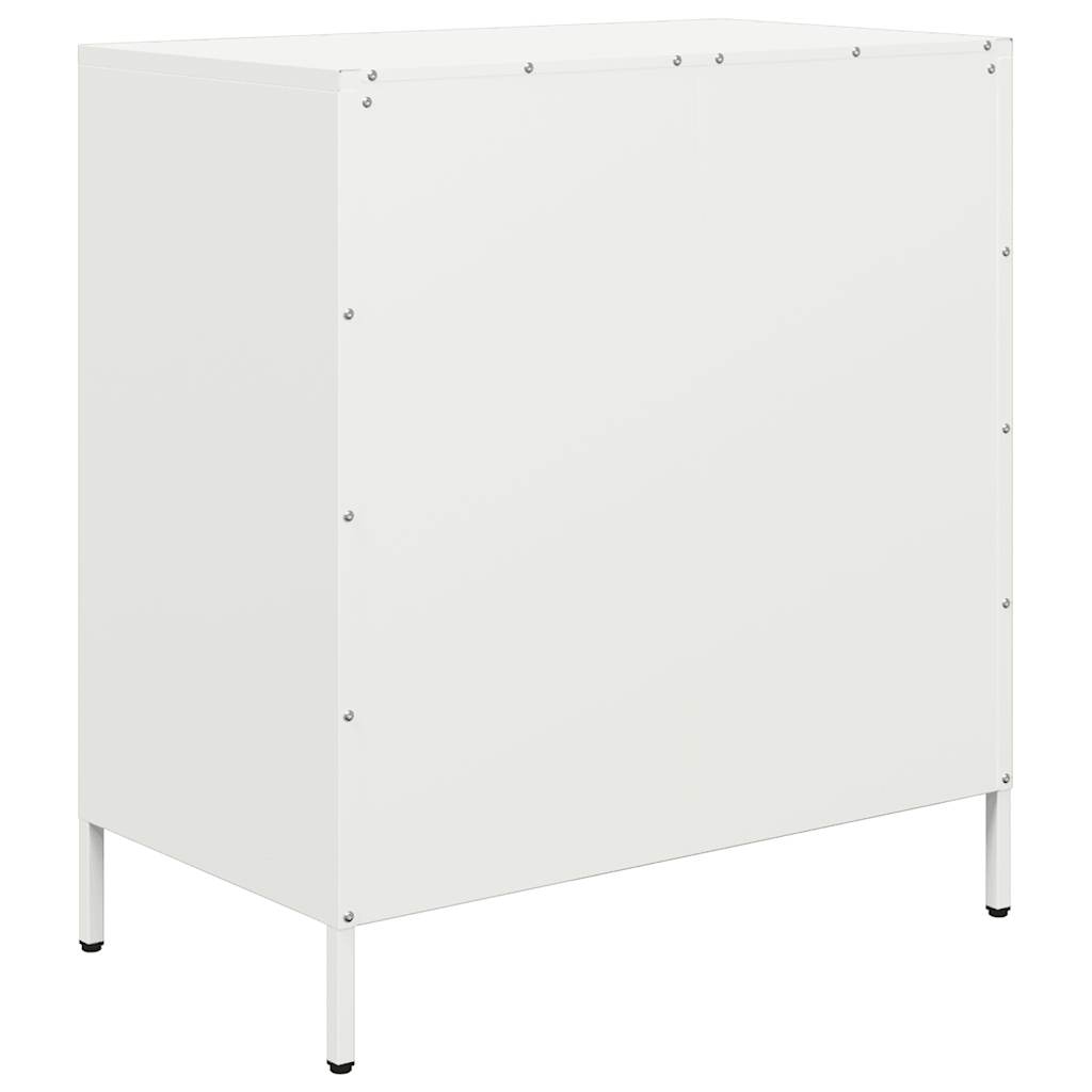 Dressoir 68x39x73,5 cm koudgewalst staal wit is nu te koop bij PeponiXL, paradijselijk wonen!