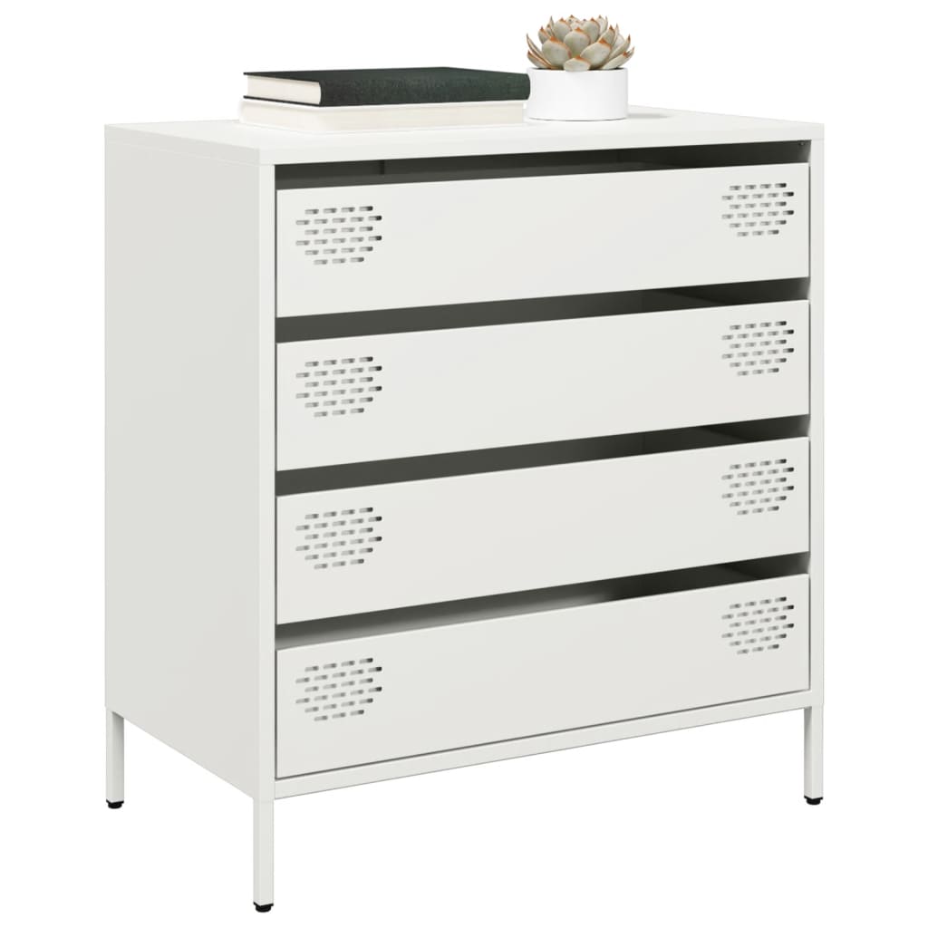 Dressoir 68x39x73,5 cm koudgewalst staal wit is nu te koop bij PeponiXL, paradijselijk wonen!