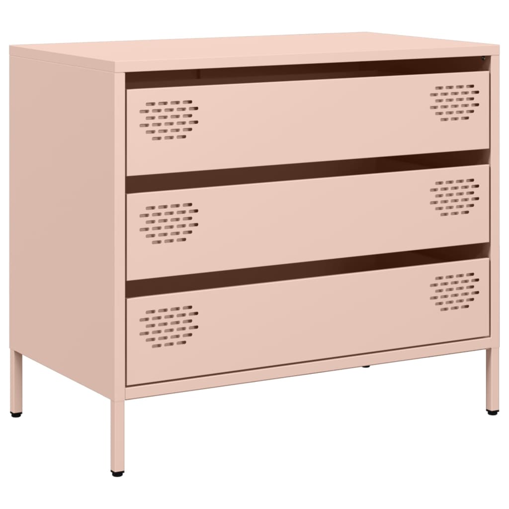 Dressoir 68x39x58,5 cm koudgewalst staal roze is nu te koop bij PeponiXL, paradijselijk wonen!