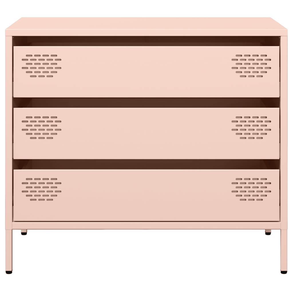 Dressoir 68x39x58,5 cm koudgewalst staal roze is nu te koop bij PeponiXL, paradijselijk wonen!