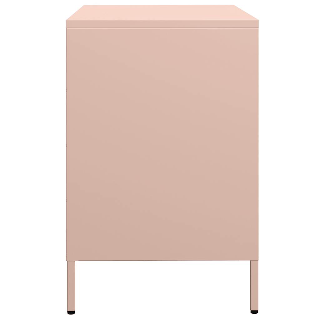 Dressoir 68x39x58,5 cm koudgewalst staal roze is nu te koop bij PeponiXL, paradijselijk wonen!