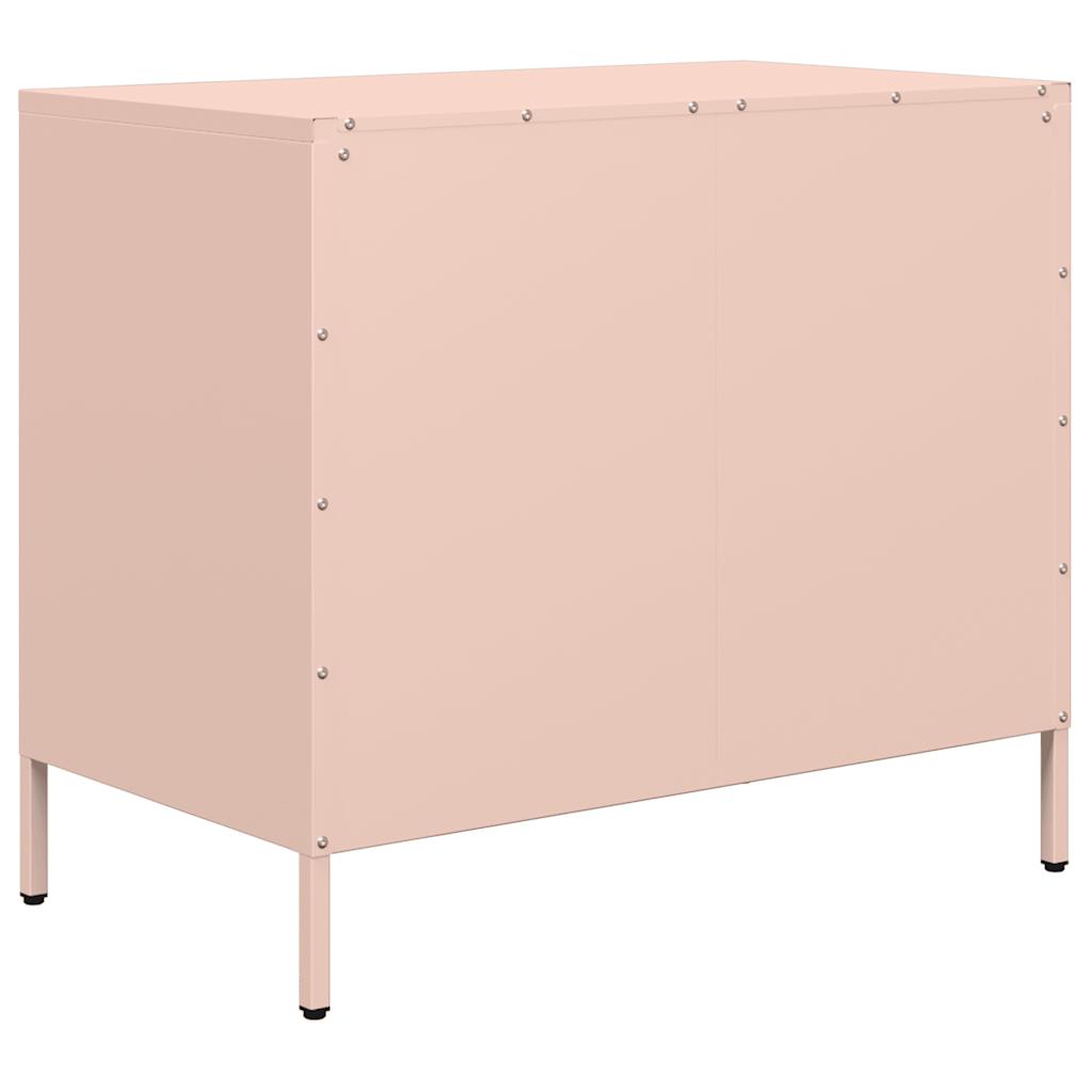 Dressoir 68x39x58,5 cm koudgewalst staal roze is nu te koop bij PeponiXL, paradijselijk wonen!