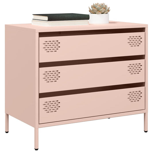 Dressoir 68x39x58,5 cm koudgewalst staal roze is nu te koop bij PeponiXL, paradijselijk wonen!