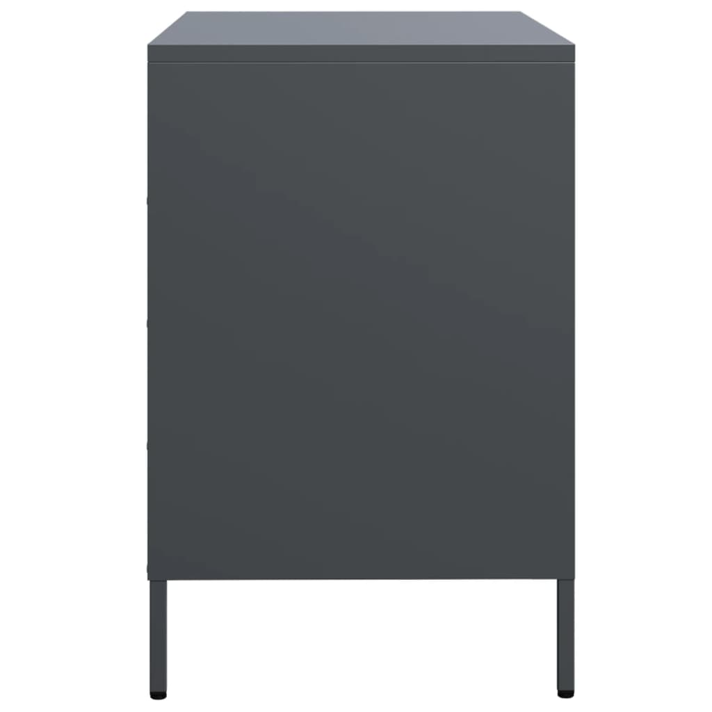 Dressoir 68x39x58,5 cm koudgewalst staal antracietkleurig is nu te koop bij PeponiXL, paradijselijk wonen!