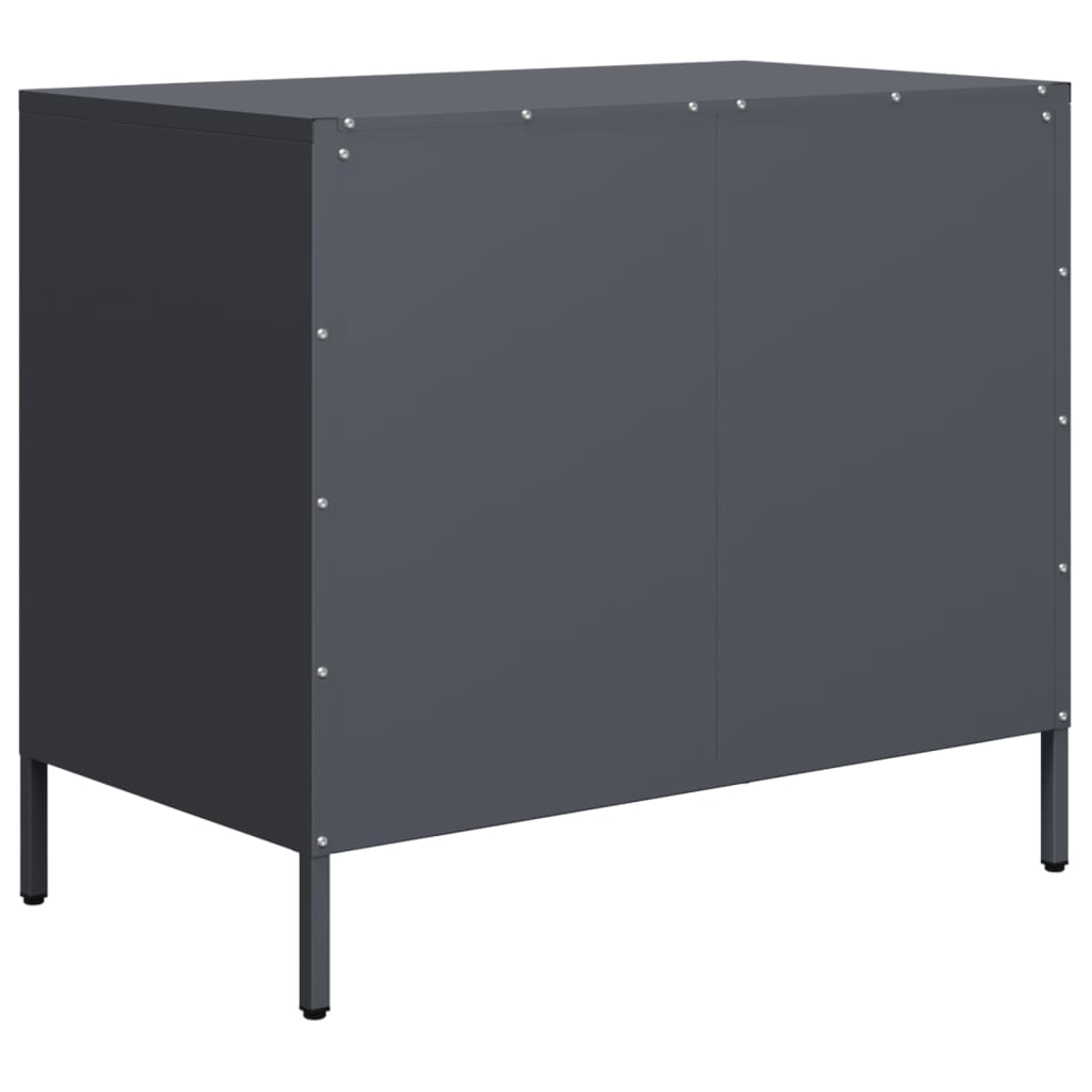 Dressoir 68x39x58,5 cm koudgewalst staal antracietkleurig is nu te koop bij PeponiXL, paradijselijk wonen!