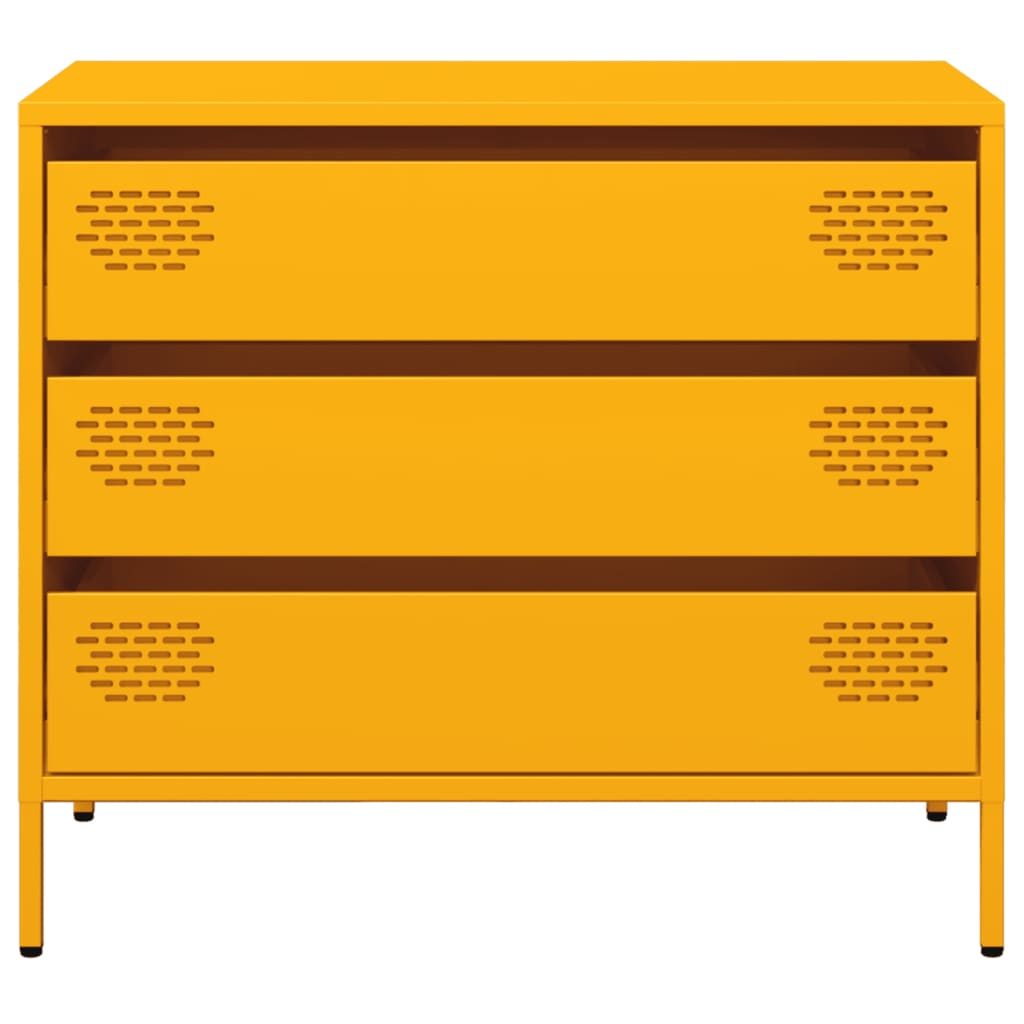 Dressoir 68x39x58,5 cm koudgewalst staal mosterdgeel is nu te koop bij PeponiXL, paradijselijk wonen!