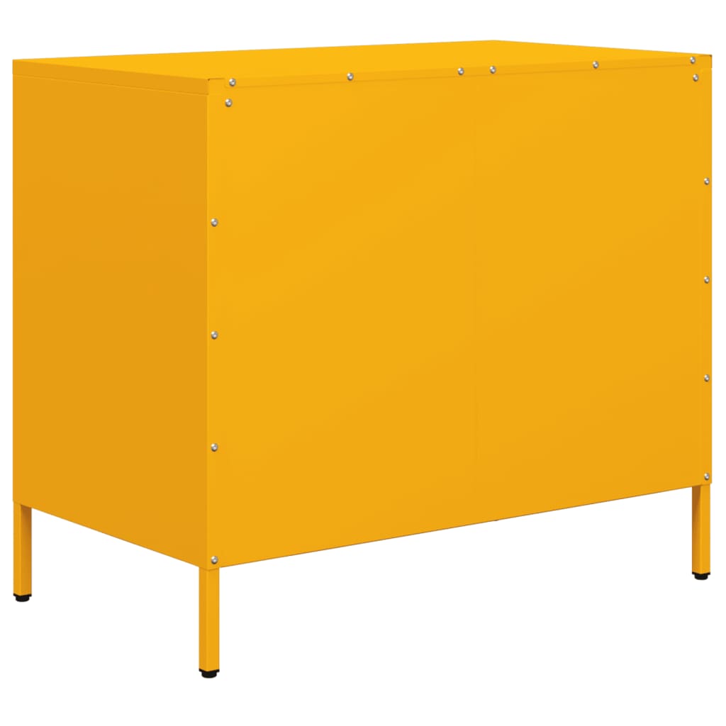 Dressoir 68x39x58,5 cm koudgewalst staal mosterdgeel is nu te koop bij PeponiXL, paradijselijk wonen!