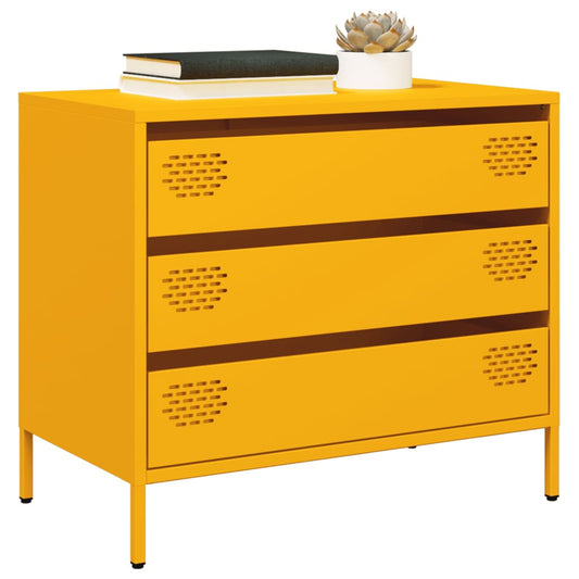 Dressoir 68x39x58,5 cm koudgewalst staal mosterdgeel is nu te koop bij PeponiXL, paradijselijk wonen!