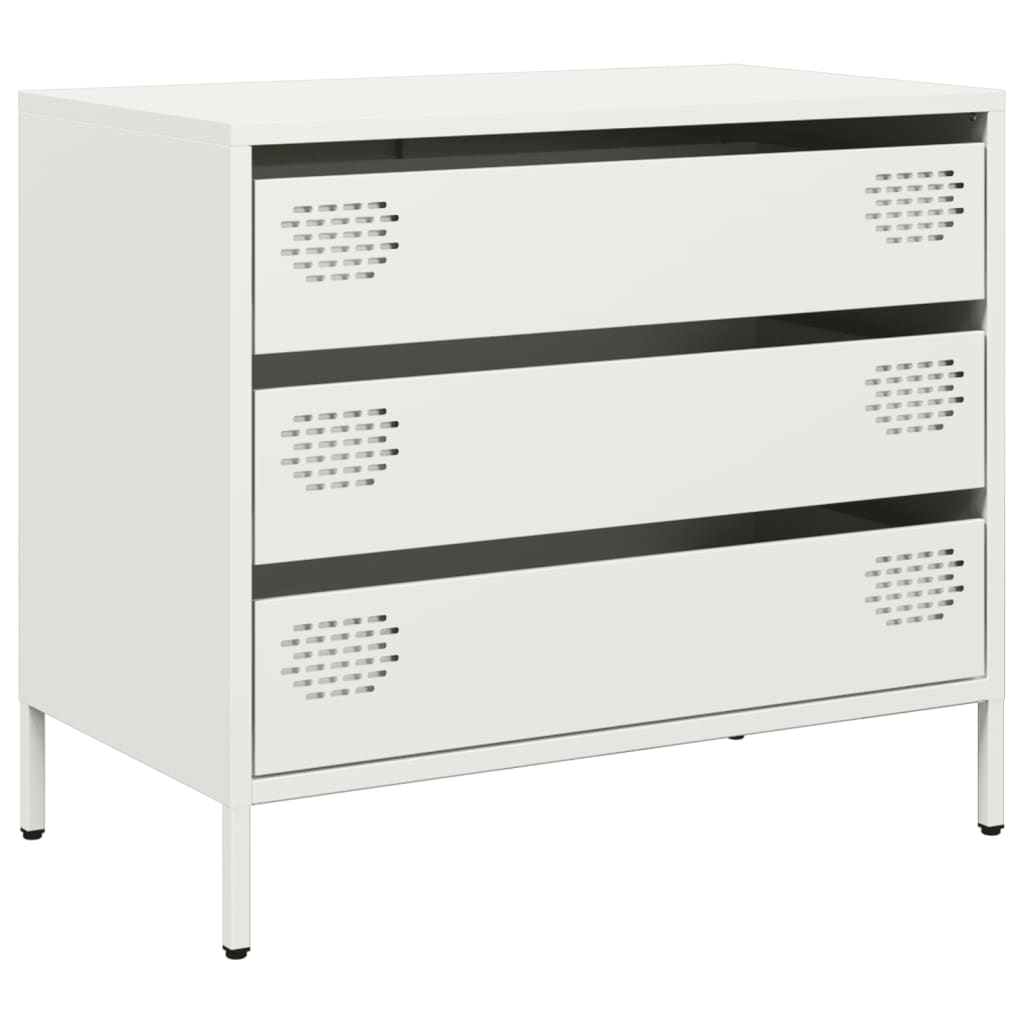 Dressoir 68x39x58,5 cm koudgewalst staal wit is nu te koop bij PeponiXL, paradijselijk wonen!