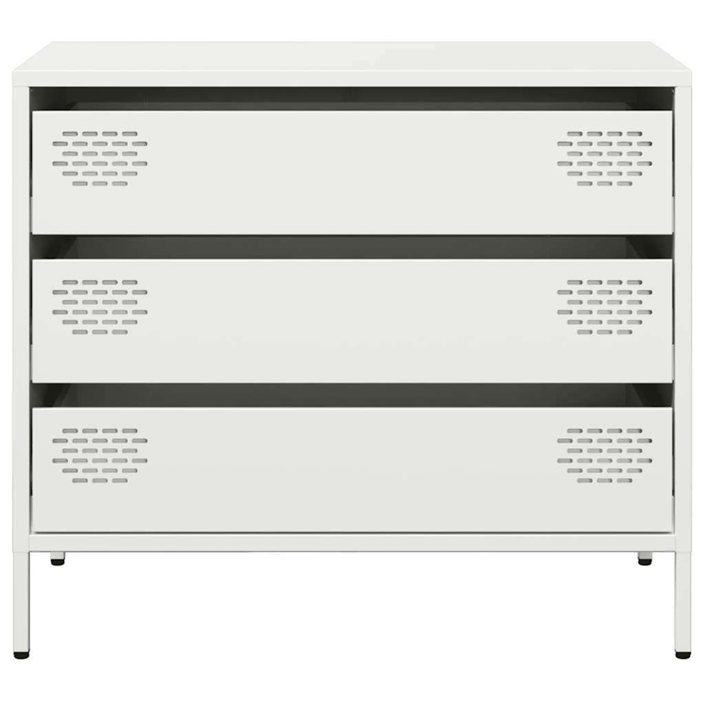 Dressoir 68x39x58,5 cm koudgewalst staal wit is nu te koop bij PeponiXL, paradijselijk wonen!