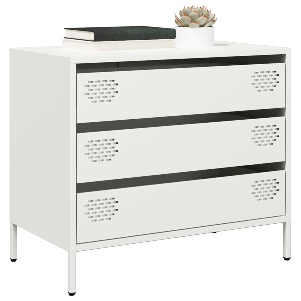 Dressoir 68x39x58,5 cm koudgewalst staal wit is nu te koop bij PeponiXL, paradijselijk wonen!