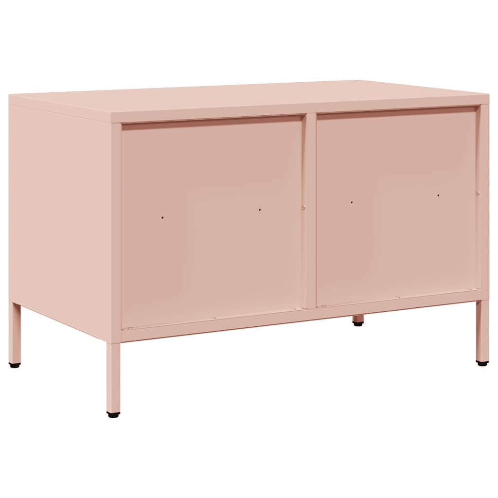 Tv-meubel 68x39x43,5 cm koudgewalst staal roze is nu te koop bij PeponiXL, paradijselijk wonen!