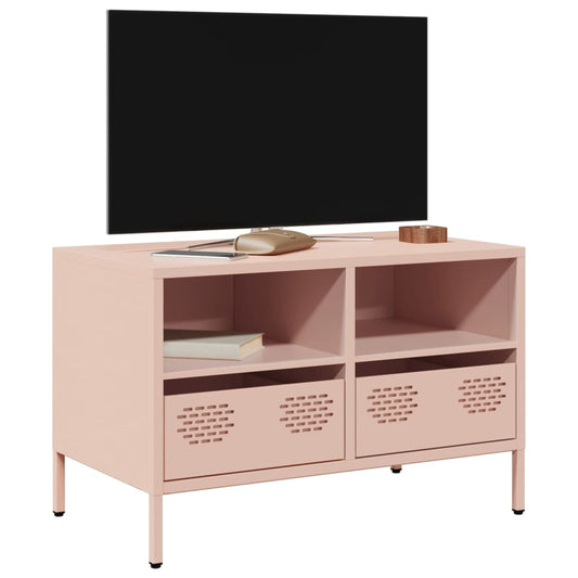 Tv-meubel 68x39x43,5 cm koudgewalst staal roze is nu te koop bij PeponiXL, paradijselijk wonen!