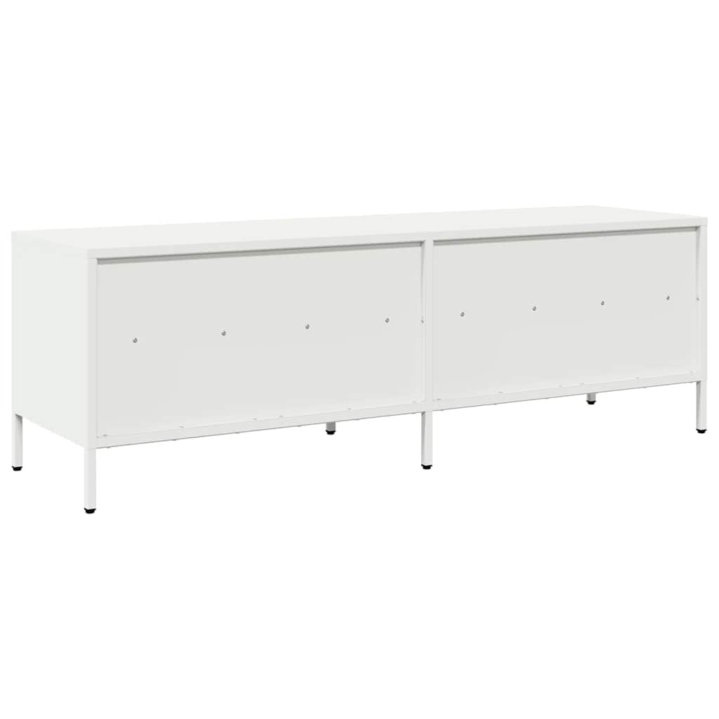 Tv-meubel 135x39x43,5 cm koudgewalst staal wit is nu te koop bij PeponiXL, paradijselijk wonen!