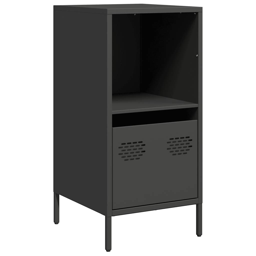 Dressoir 35x39x73,5 cm koudgewalst staal zwart is nu te koop bij PeponiXL, paradijselijk wonen!
