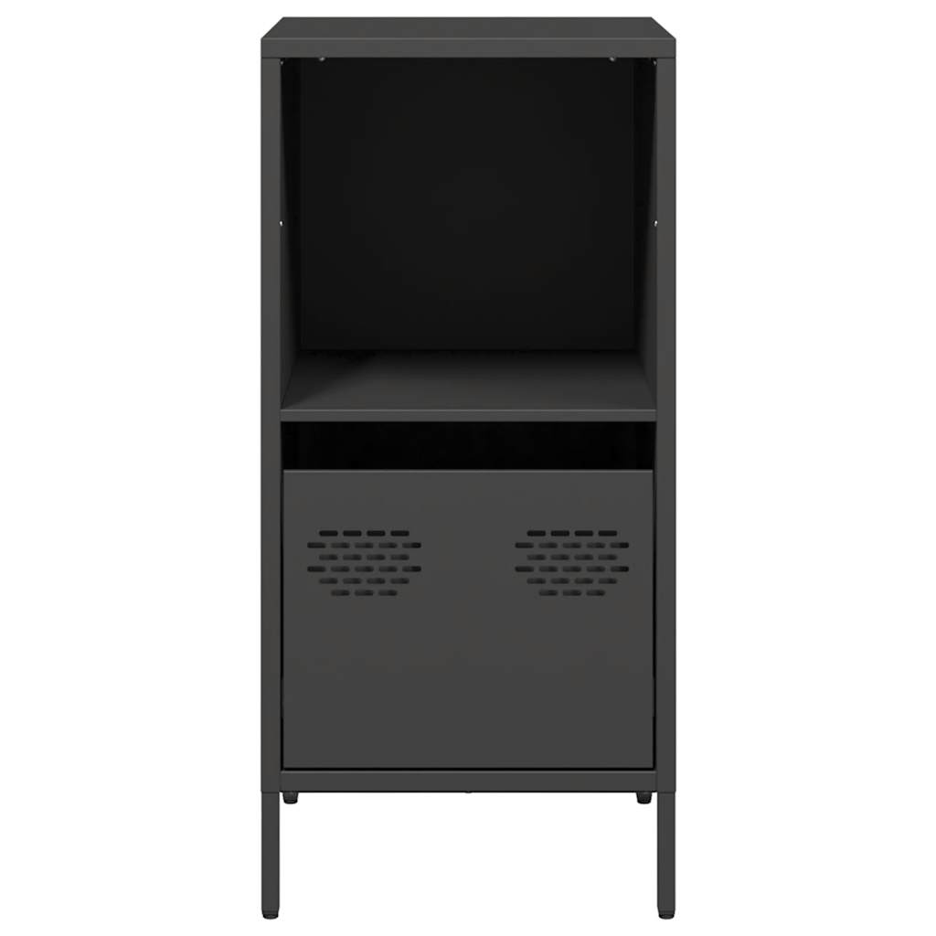 Dressoir 35x39x73,5 cm koudgewalst staal zwart is nu te koop bij PeponiXL, paradijselijk wonen!