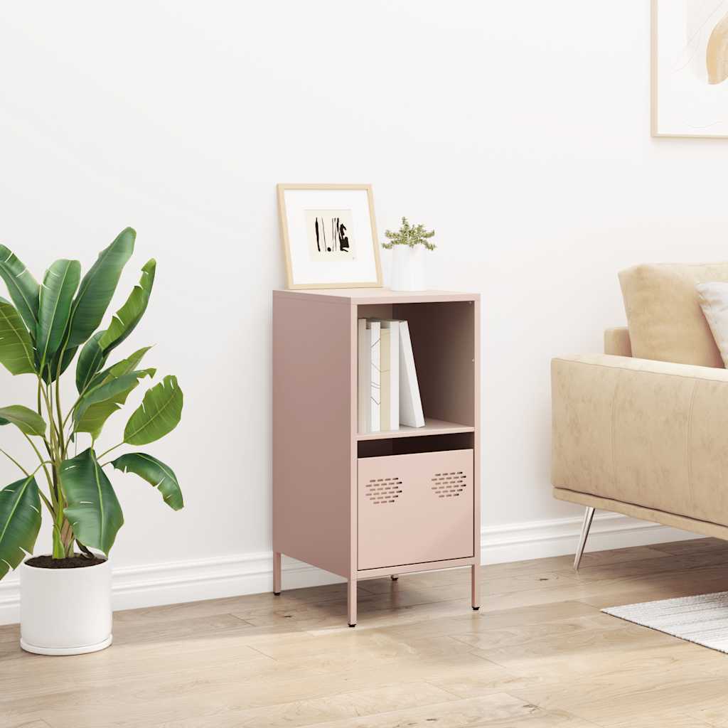 Dressoir 35x39x73,5 cm koudgewalst staal roze is nu te koop bij PeponiXL, paradijselijk wonen!
