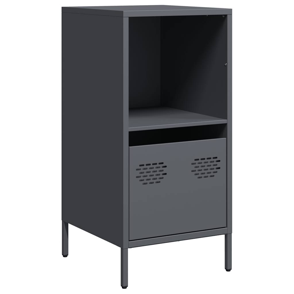 Dressoir 35x39x73,5 cm koudgewalst staal antracietkleurig is nu te koop bij PeponiXL, paradijselijk wonen!