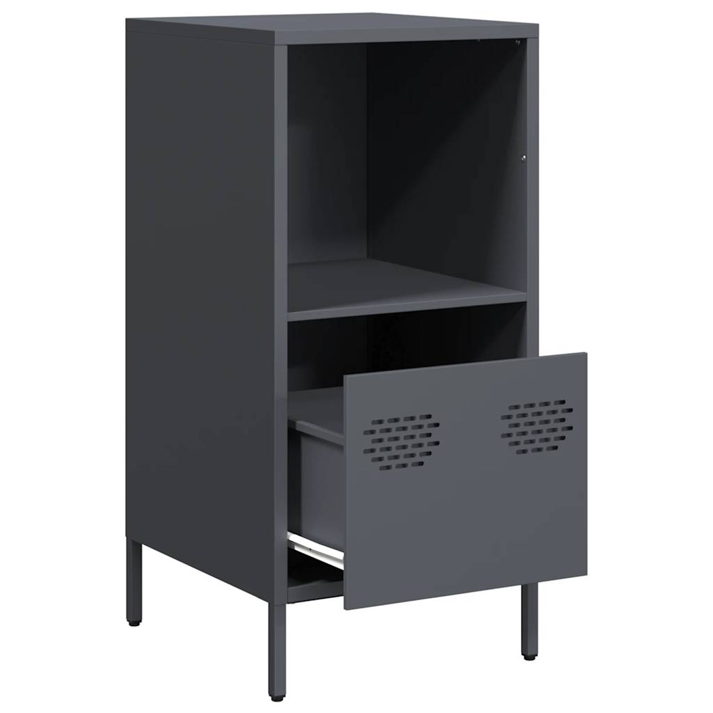 Dressoir 35x39x73,5 cm koudgewalst staal antracietkleurig is nu te koop bij PeponiXL, paradijselijk wonen!