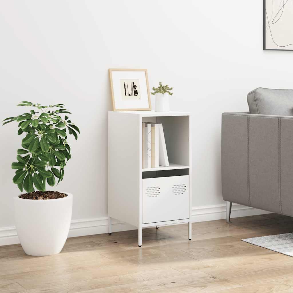 Dressoir 35x39x73,5 cm koudgewalst staal wit is nu te koop bij PeponiXL, paradijselijk wonen!