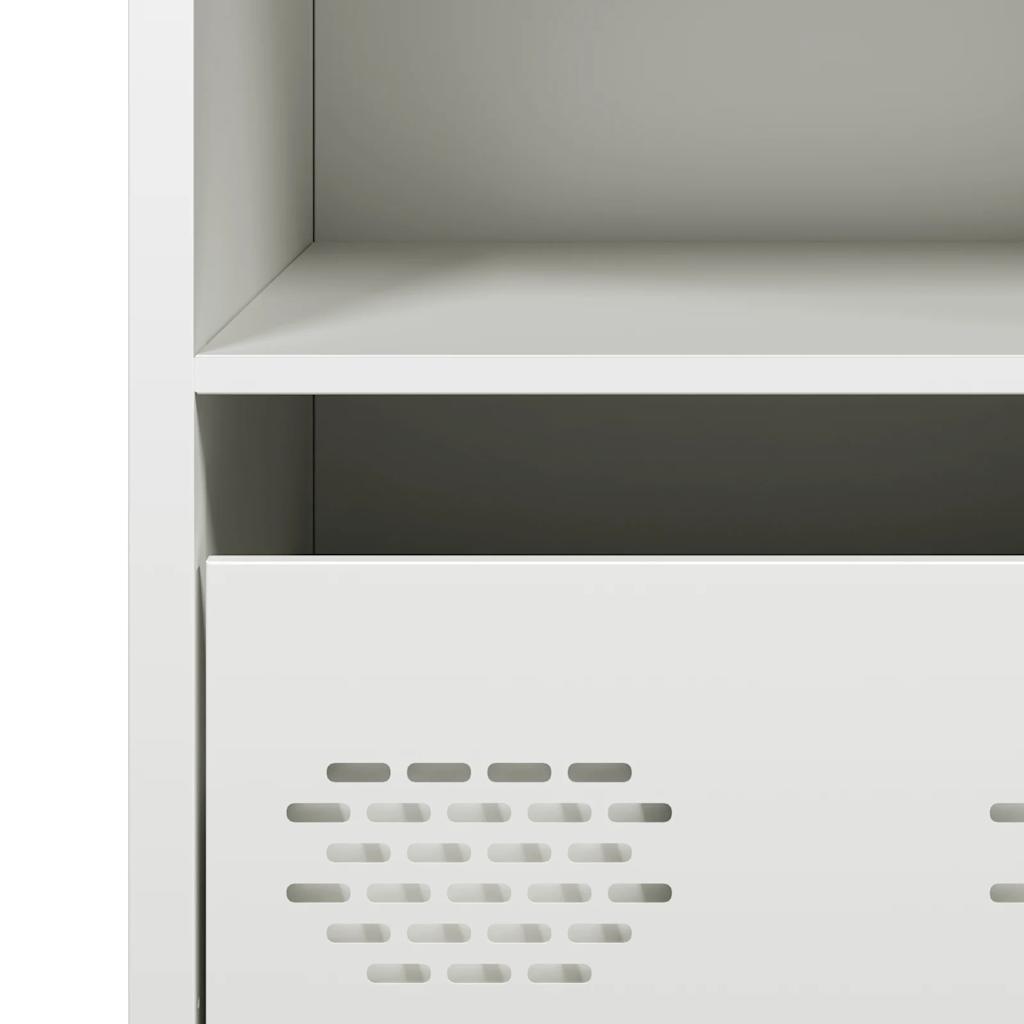 Dressoir 35x39x73,5 cm koudgewalst staal wit is nu te koop bij PeponiXL, paradijselijk wonen!