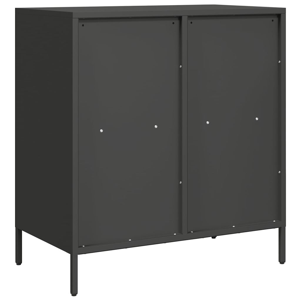 Dressoir 68x39x73,5 cm koudgewalst staal zwart is nu te koop bij PeponiXL, paradijselijk wonen!