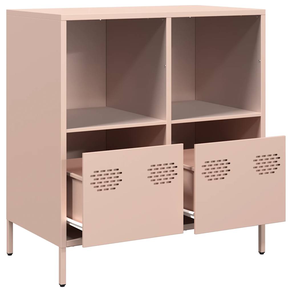 Dressoir 68x39x73,5 cm koudgewalst staal roze is nu te koop bij PeponiXL, paradijselijk wonen!