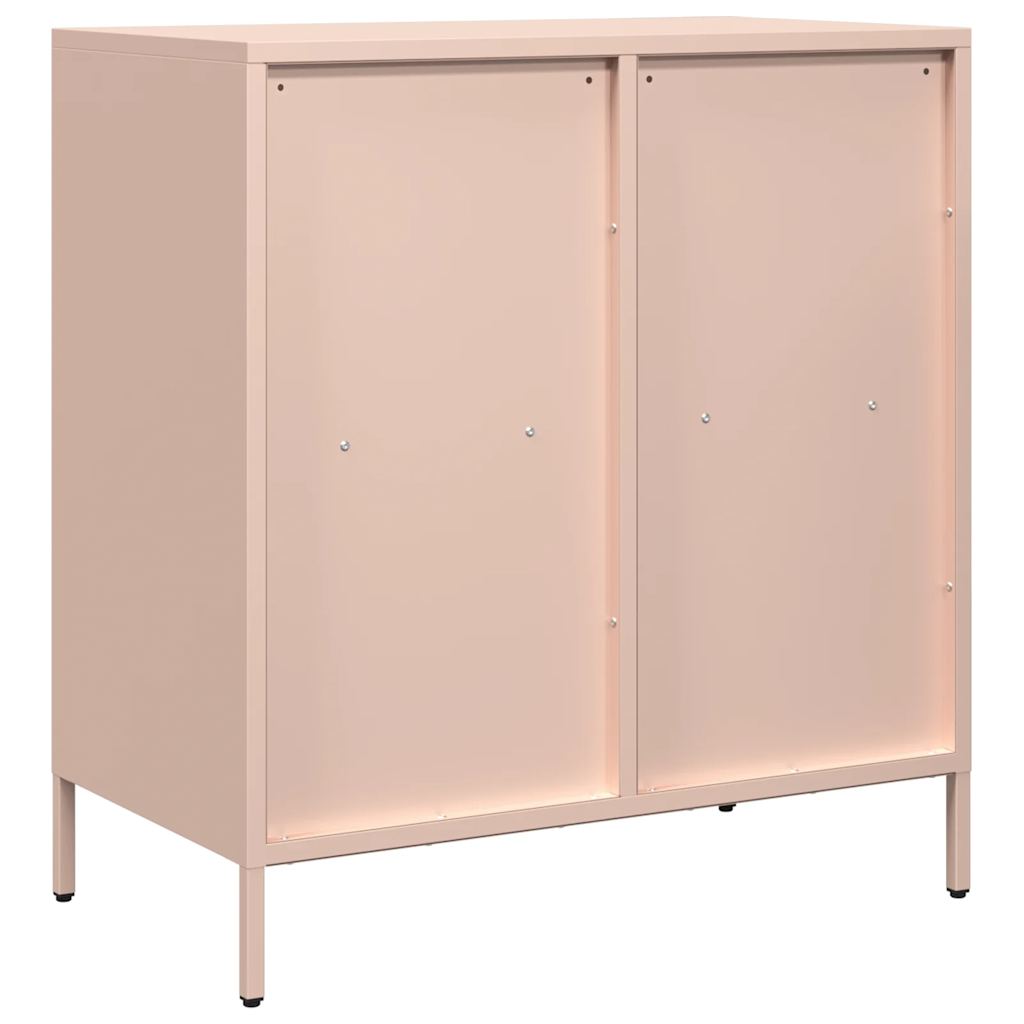 Dressoir 68x39x73,5 cm koudgewalst staal roze is nu te koop bij PeponiXL, paradijselijk wonen!