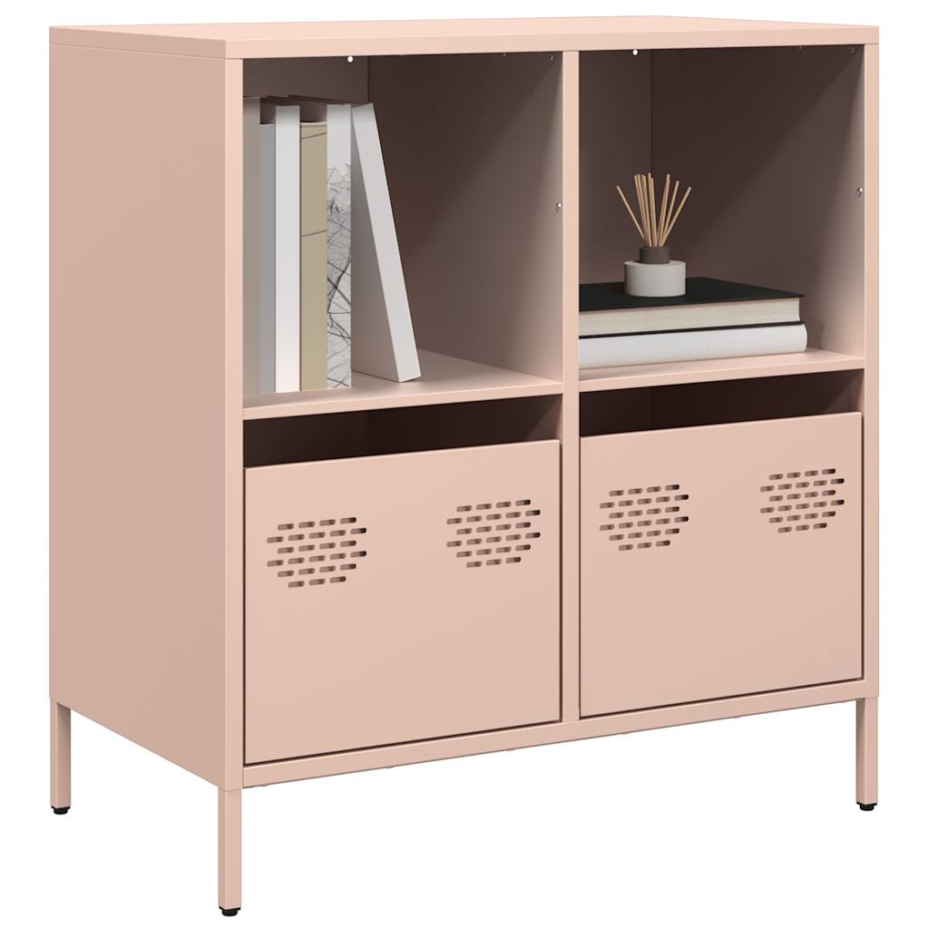 Dressoir 68x39x73,5 cm koudgewalst staal roze is nu te koop bij PeponiXL, paradijselijk wonen!