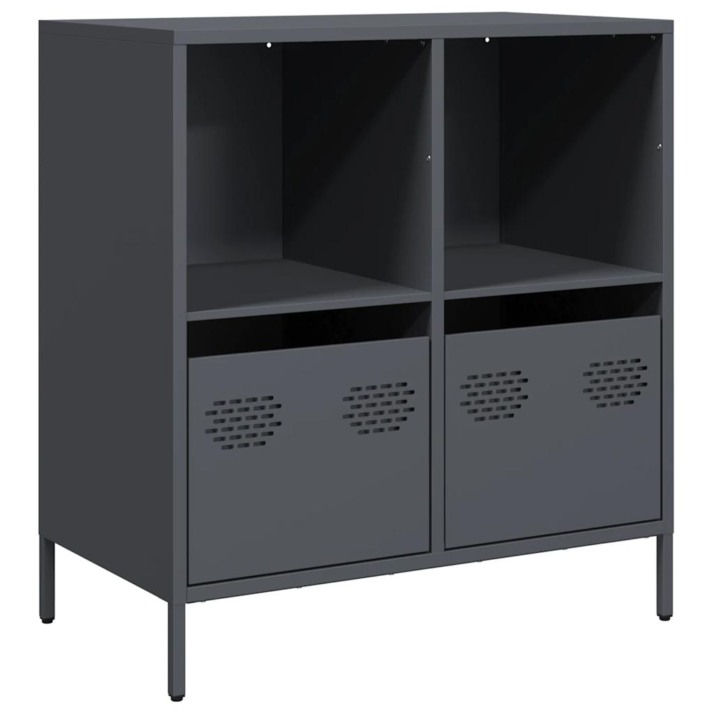Dressoir 68x39x73,5 cm koudgewalst staal antracietkleurig is nu te koop bij PeponiXL, paradijselijk wonen!