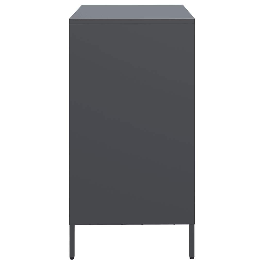 Dressoir 68x39x73,5 cm koudgewalst staal antracietkleurig is nu te koop bij PeponiXL, paradijselijk wonen!