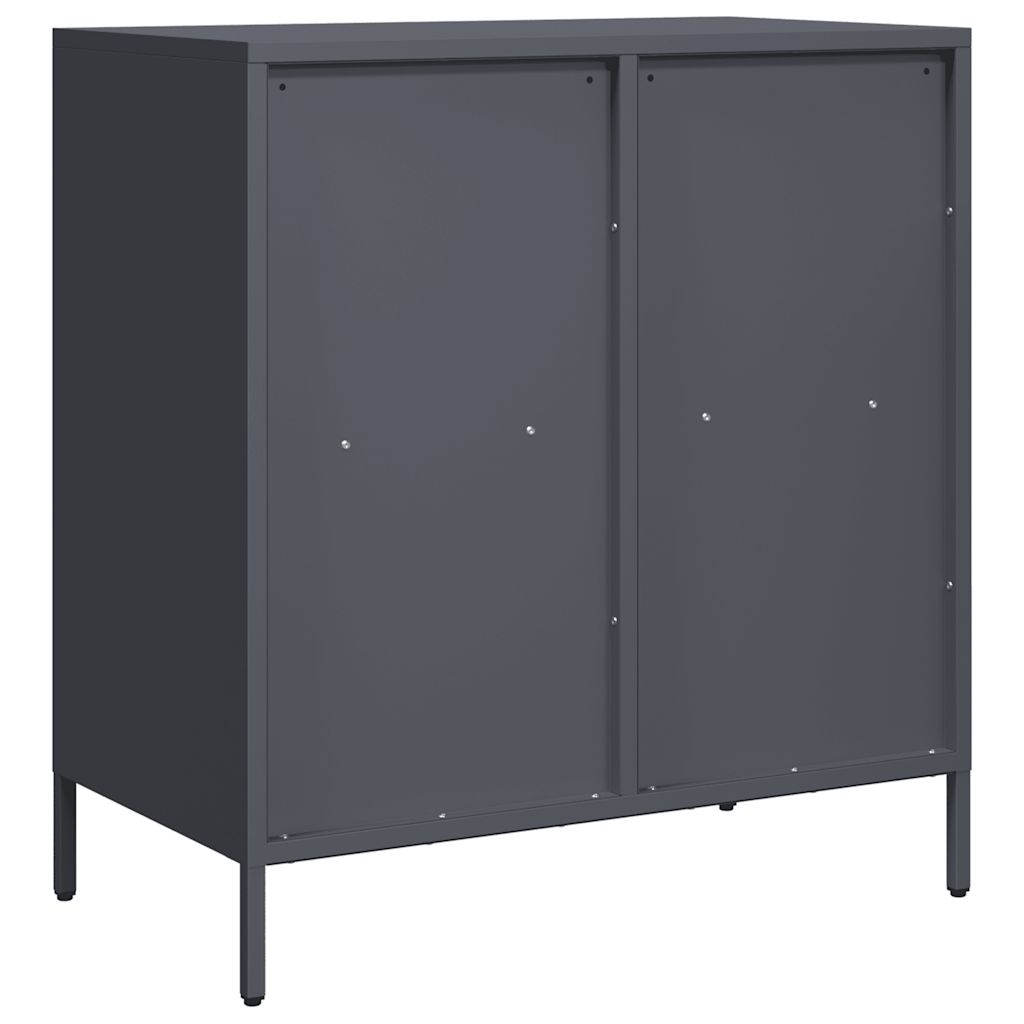 Dressoir 68x39x73,5 cm koudgewalst staal antracietkleurig is nu te koop bij PeponiXL, paradijselijk wonen!