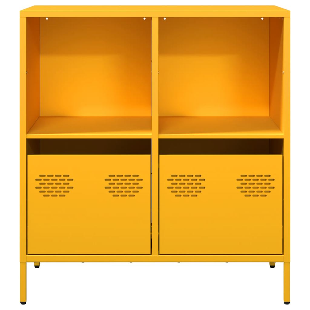 Dressoir 68x39x73,5 cm koudgewalst staal mosterdgeel is nu te koop bij PeponiXL, paradijselijk wonen!