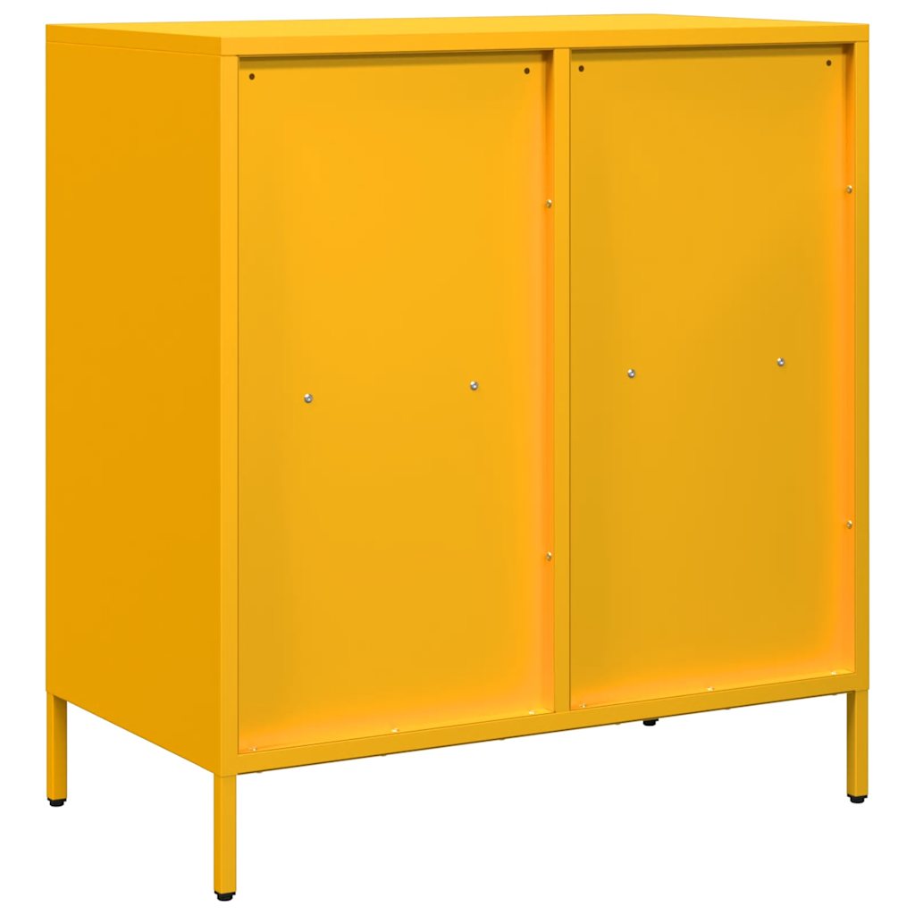 Dressoir 68x39x73,5 cm koudgewalst staal mosterdgeel is nu te koop bij PeponiXL, paradijselijk wonen!