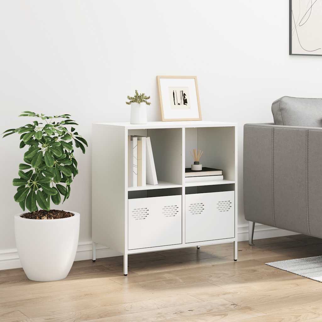 Dressoir 68x39x73,5 cm koudgewalst staal wit is nu te koop bij PeponiXL, paradijselijk wonen!