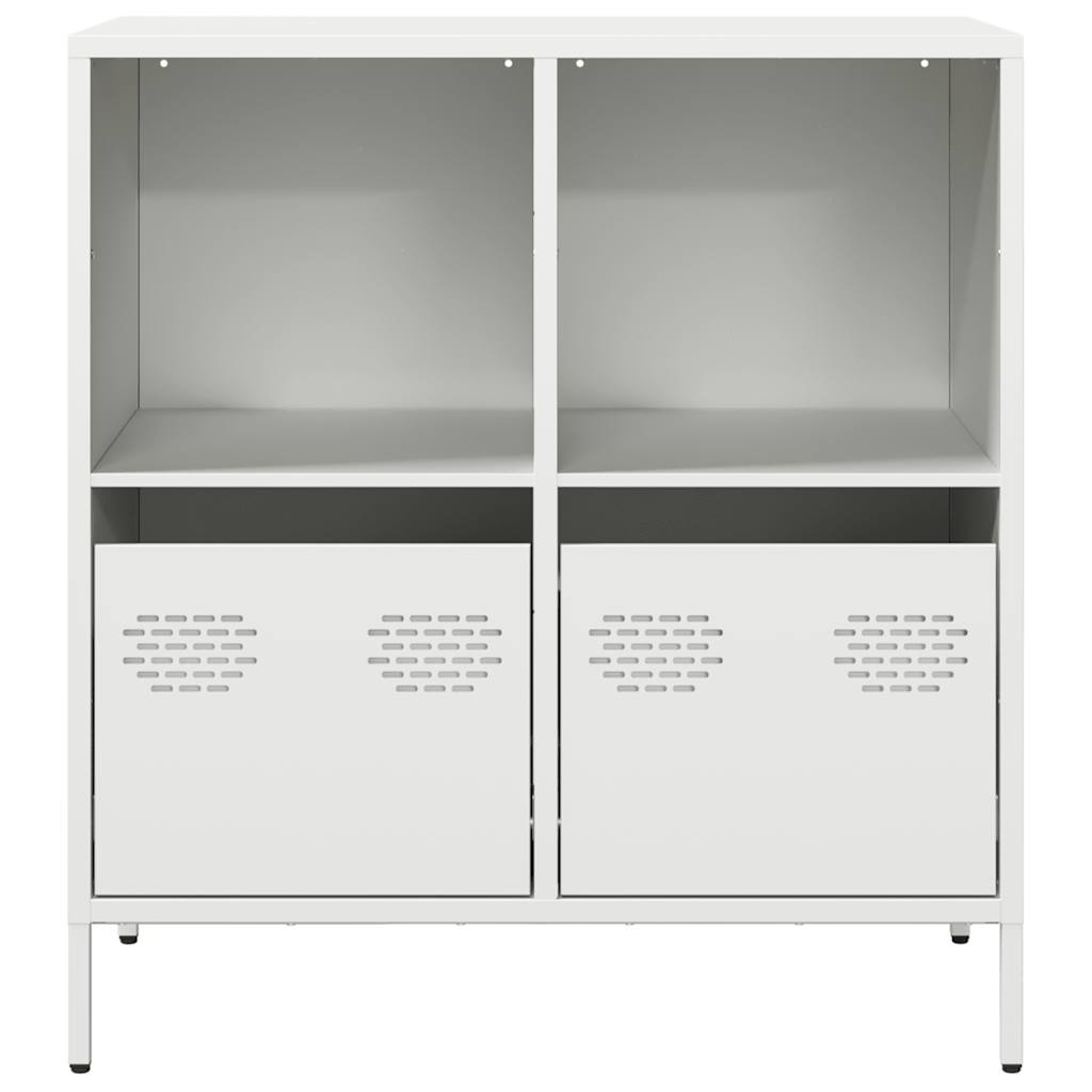Dressoir 68x39x73,5 cm koudgewalst staal wit is nu te koop bij PeponiXL, paradijselijk wonen!