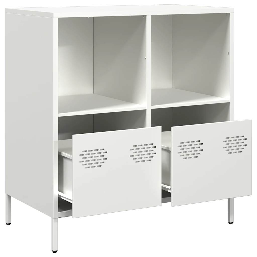 Dressoir 68x39x73,5 cm koudgewalst staal wit is nu te koop bij PeponiXL, paradijselijk wonen!