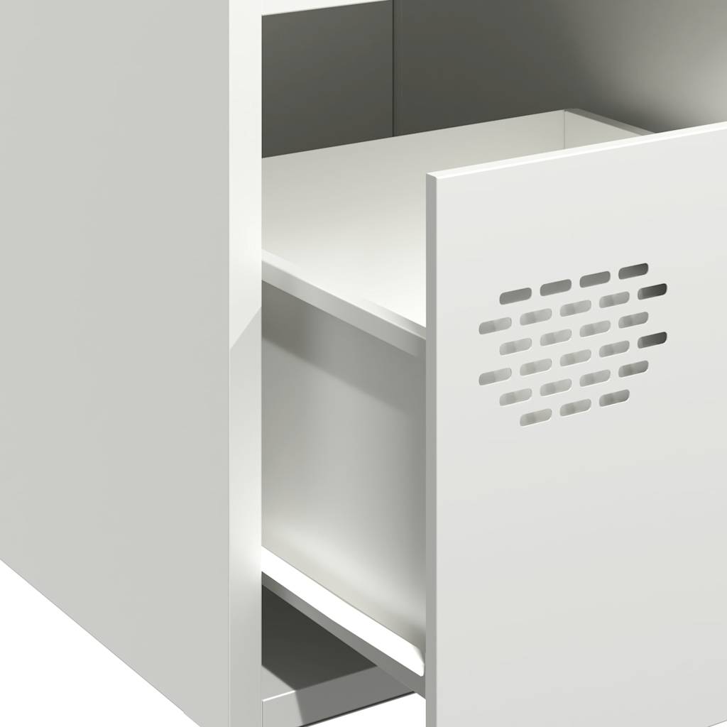 Dressoir 68x39x73,5 cm koudgewalst staal wit is nu te koop bij PeponiXL, paradijselijk wonen!